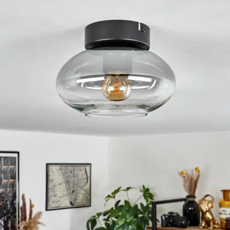Plafonnier Haikala Clair, Fumé, 1 lumière