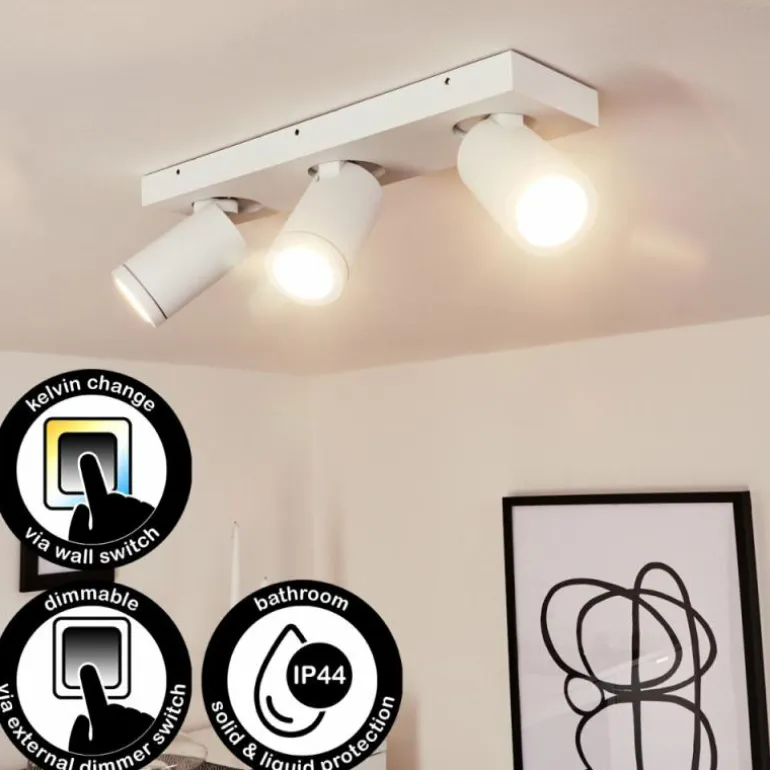 Plafonnier Hakamken Blanc, 3 lumières