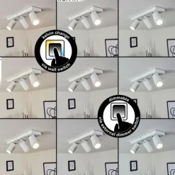Plafonnier Hakamken Blanc, 3 lumières