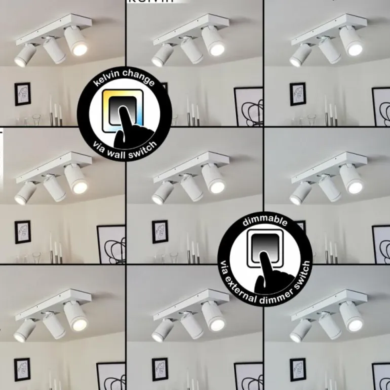Plafonnier Hakamken Blanc, 3 lumières