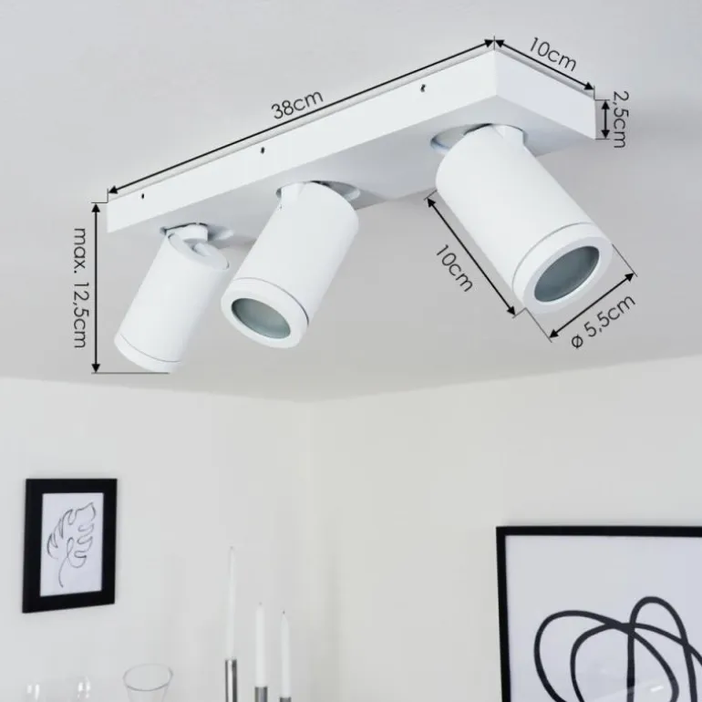 Plafonnier Hakamken Blanc, 3 lumières