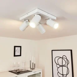 Plafonnier Hakamken Blanc, 4 lumières