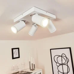 Plafonnier Hakamken Blanc, 4 lumières