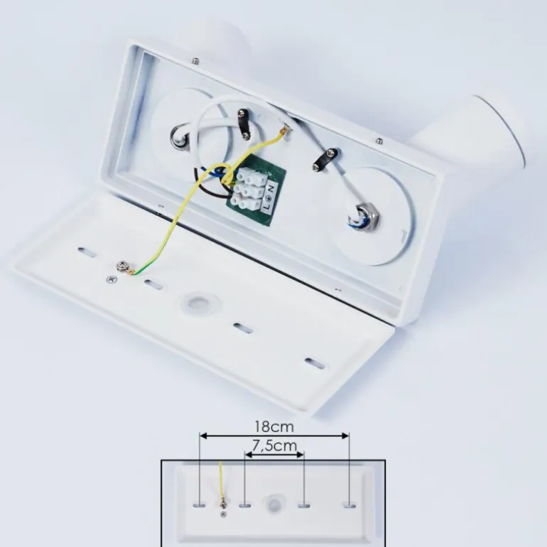 Plafonnier Hakamken Blanc, 2 lumières