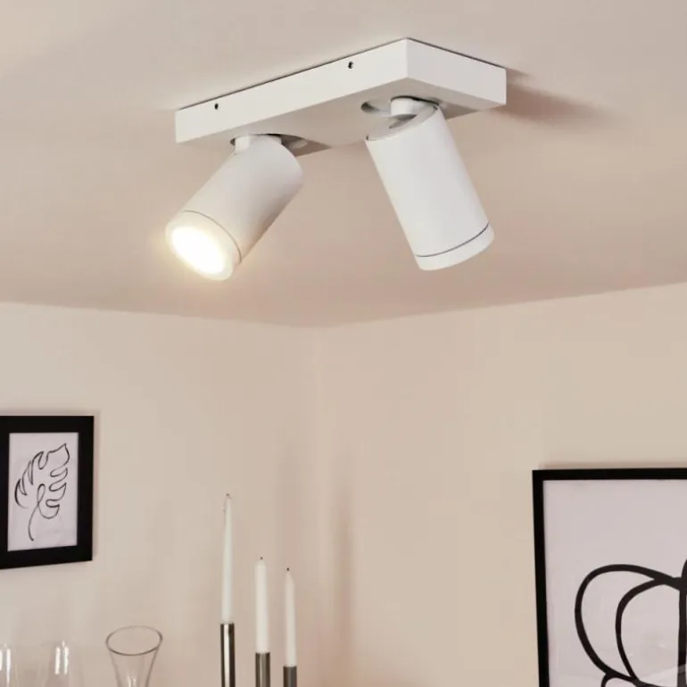 Plafonnier Hakamken Blanc, 2 lumières