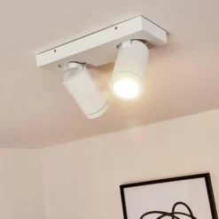 Plafonnier Hakamken Blanc, 2 lumières