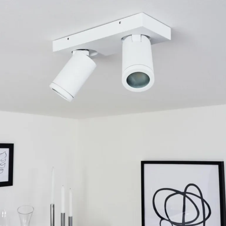 Plafonnier Hakamken Blanc, 2 lumières