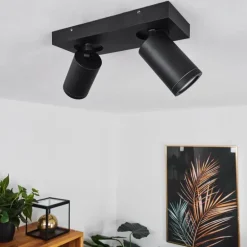 Plafonnier Hakamken LED Noir, 2 lumières