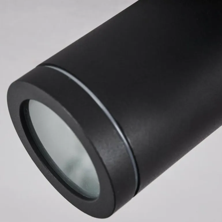 Plafonnier Hakamken LED Noir, 4 lumières