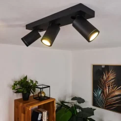 Plafonnier Hakamken Noir, 3 lumières