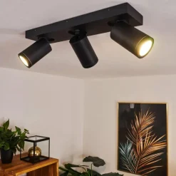 Plafonnier Hakamken Noir, 3 lumières