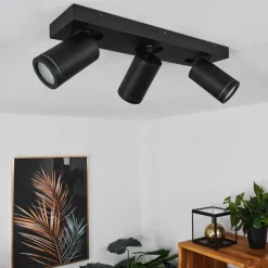 Plafonnier Hakamken Noir, 3 lumières