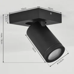 Plafonnier Hakamken Noir, 1 lumière