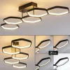 Plafonnier Halmstad LED Noir, 1 lumière