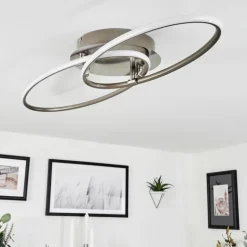 Plafonnier Harpeth LED Nickel mat, 1 lumière