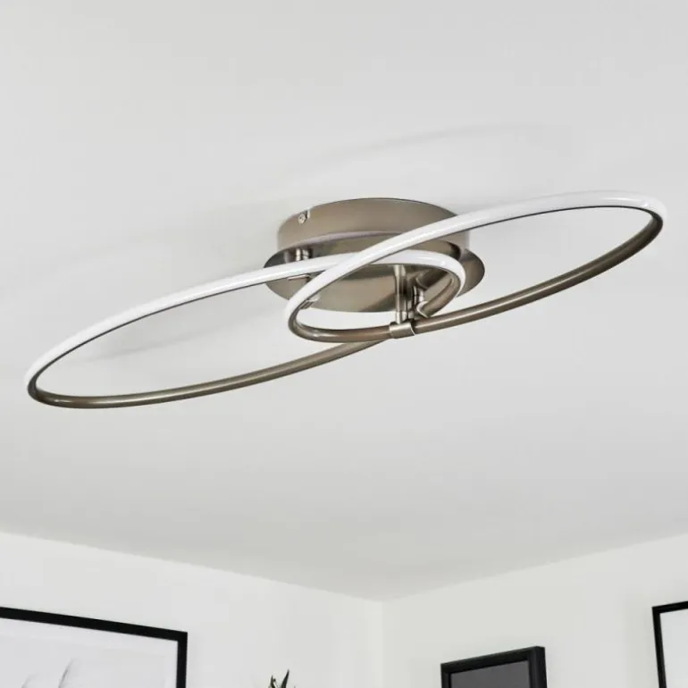 Plafonnier Harpeth LED Nickel mat, 1 lumière