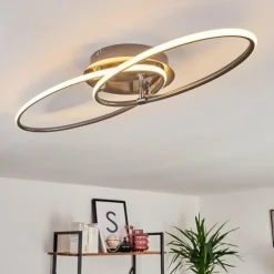 Plafonnier Harpeth LED Nickel mat, 1 lumière