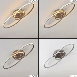 Plafonnier Harpeth LED Nickel mat, 1 lumière