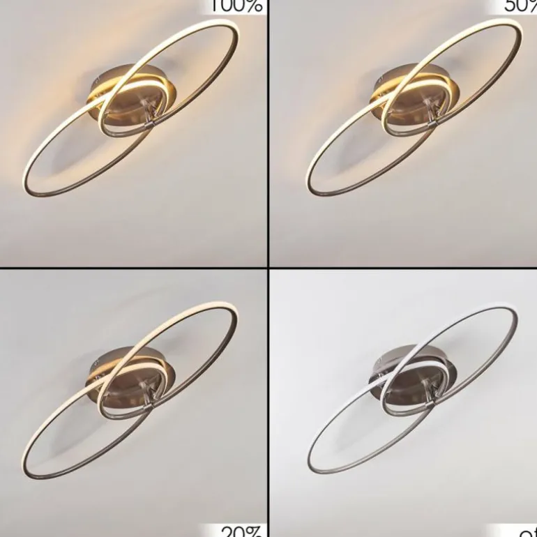 Plafonnier Harpeth LED Nickel mat, 1 lumière