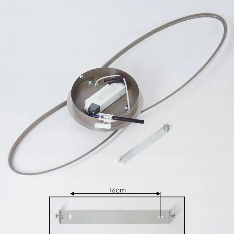Plafonnier Harpeth LED Nickel mat, 1 lumière