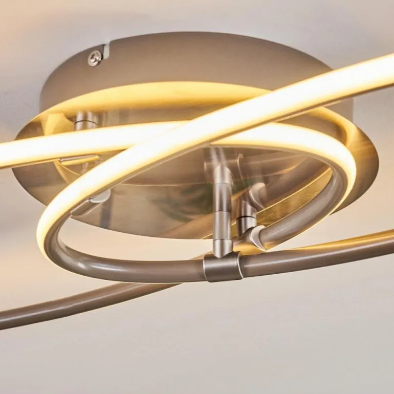 Plafonnier Harpeth LED Nickel mat, 1 lumière