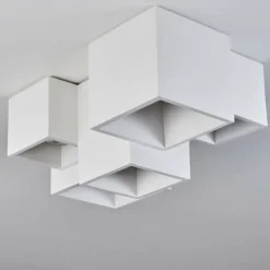 Plafonnier Hatusao Blanc, 5 lumières