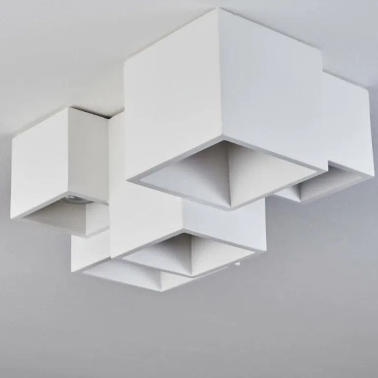 Plafonnier Hatusao Blanc, 5 lumières