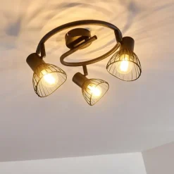 Plafonnier Holbol Noir, 3 lumières