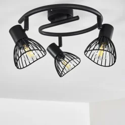 Plafonnier Holbol Noir, 3 lumières