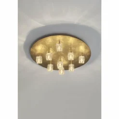 Plafonnier Holländer LUCENTE Or, 9 lumières