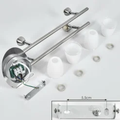 Plafonnier Holualoa LED Nickel mat, 4 lumières