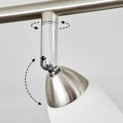 Plafonnier Holualoa LED Nickel mat, 4 lumières