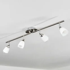 Plafonnier Holualoa LED Nickel mat, 4 lumières