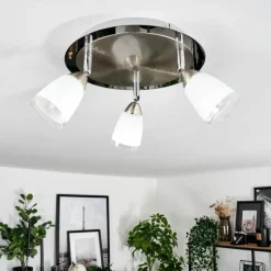 Plafonnier Holualoa LED Nickel mat, 3 lumières