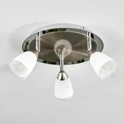Plafonnier Holualoa LED Nickel mat, 3 lumières