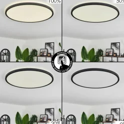Plafonnier Hooper LED Noir, 1 lumière