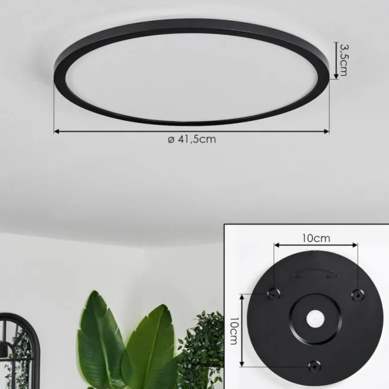 Plafonnier Hooper LED Noir, 1 lumière