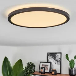 Plafonnier Hooper LED Noir, 1 lumière