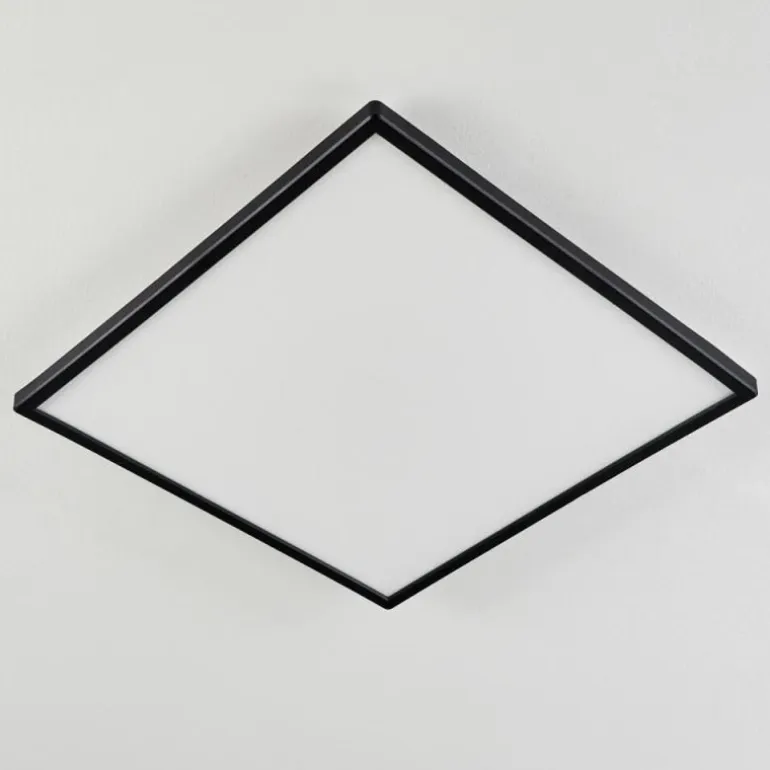 Plafonnier Hortinhas LED Noir, 1 lumière, Télécommandes, Changeur de couleurs