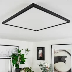 Plafonnier Hortinhas LED Noir, 1 lumière, Télécommandes, Changeur de couleurs