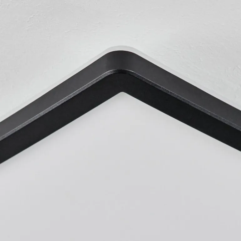 Plafonnier Hortinhas LED Noir, 1 lumière, Télécommandes, Changeur de couleurs