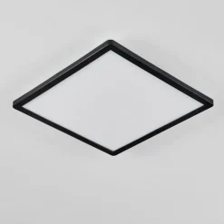 Plafonnier Hortinhas LED Noir, 1 lumière, Télécommandes, Changeur de couleurs