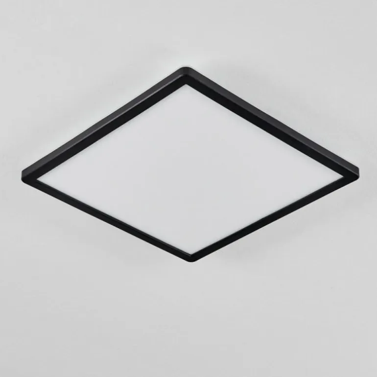Plafonnier Hortinhas LED Noir, 1 lumière, Télécommandes, Changeur de couleurs