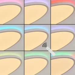 Plafonnier Hortinhas LED Blanc, 1 lumière, Télécommandes, Changeur de couleurs
