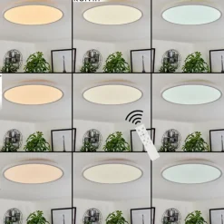 Plafonnier Hortinhas LED Blanc, 1 lumière, Télécommandes, Changeur de couleurs