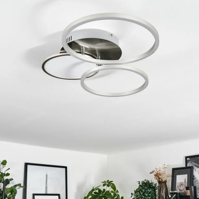 Plafonnier Hosum LED Nickel mat, 1 lumière