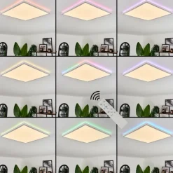 Plafonnier Hotinhas LED Blanc, 1 lumière, Télécommandes, Changeur de couleurs