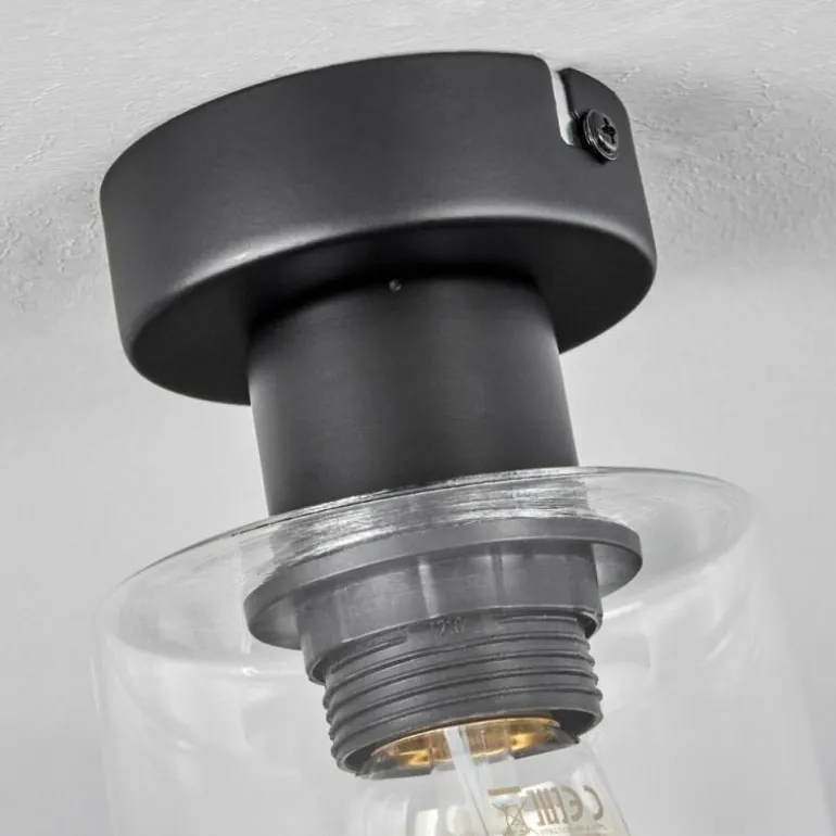 Plafonnier Hunouri Noir, 1 lumière