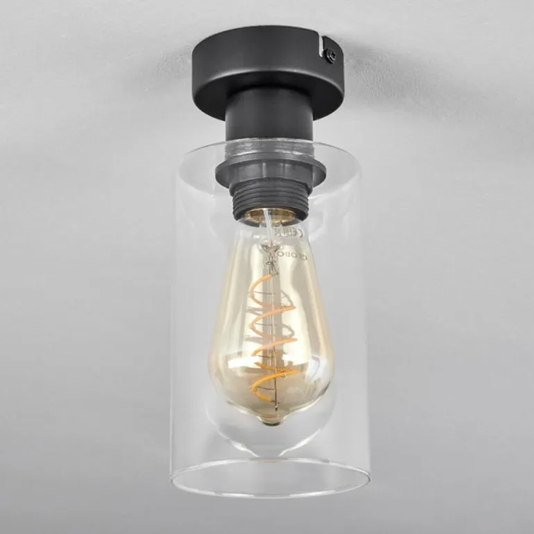 Plafonnier Hunouri Noir, 1 lumière