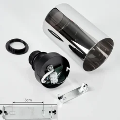 Plafonnier Hunouri Noir, 1 lumière